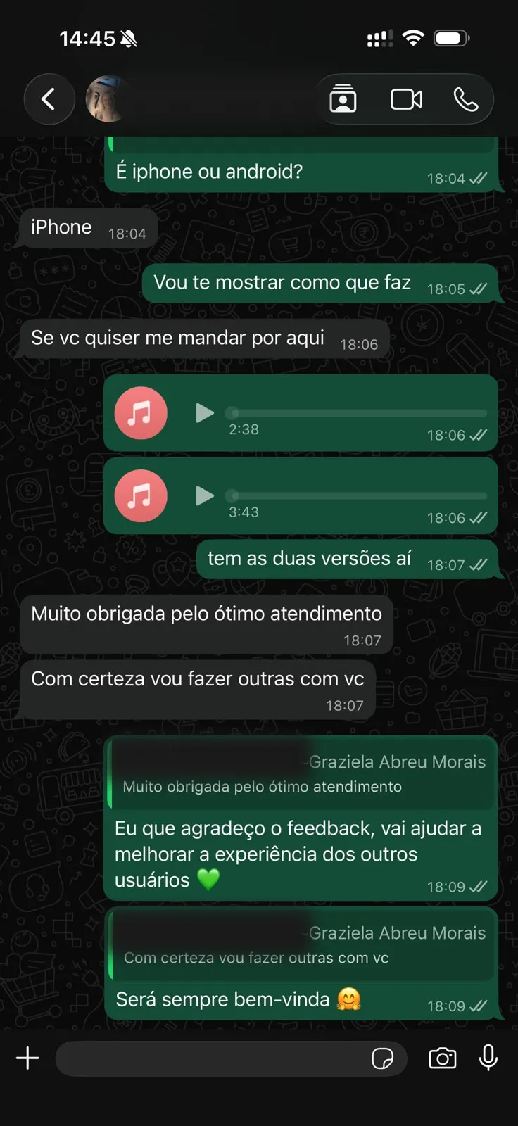 Print de depoimento de cliente TeCantei